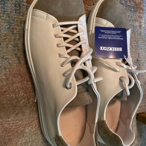 Birkenstock Men's Cream and Tan Sneakers